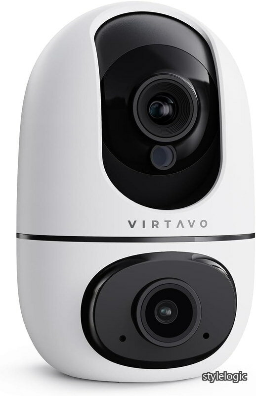 virtavo 360° 見守りカメラ 監視カメラ 室内 防犯カメラ 2.4GWiFi対応 PTZ首振り iphone対応 AI監視システム 360°全方位同時監視 遠隔操作 プライバシーモード アラート機能 双方向通話 赤外線ナイトビジョン ス