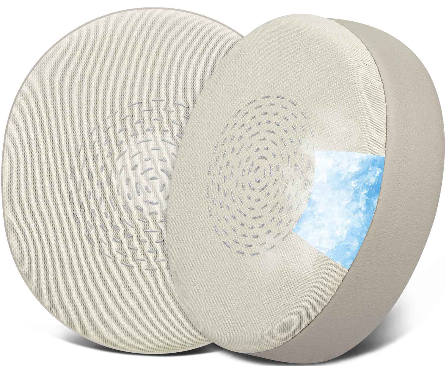 【まとめ買いで最大1000円OFFクーポン!】【送料無料】冷却ジェル パッド イヤーパッド Jabra Evolve2 75 PC Wireless ヘッドホン 用 交換 イヤークッション Evolve 75に対応しない 快適なフォーム 替え イヤーカップ 耳当て 冷感 ゴールド