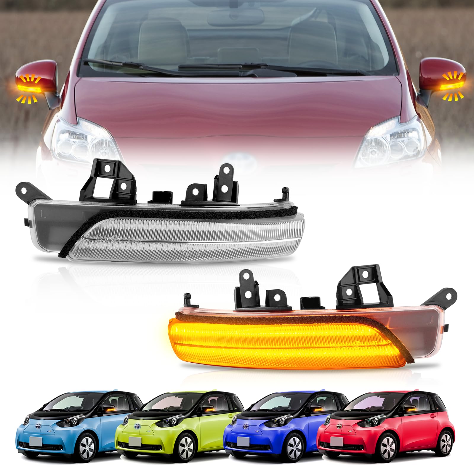 【まとめ買いで最大1000円OFFクーポン!】【送料無料】ZVW30/35 G’s対応 ドアミラー ウインカー40系プリウスサイドミラーハイフラ対策済み カプラーオン車検対応 クリアレンズ