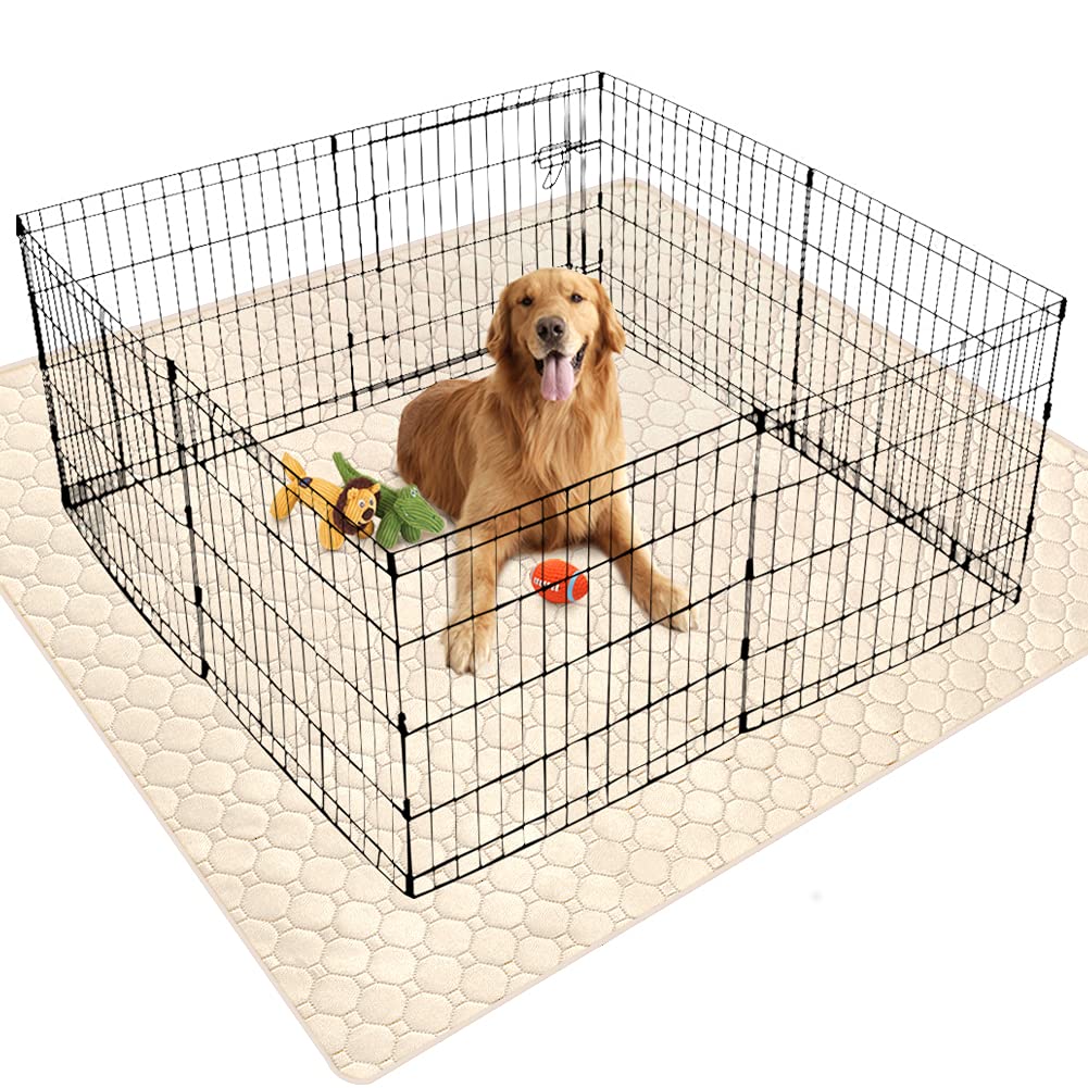 【まとめ買いで最大1000円OFFクーポン!】【送料無料】洗える ペット用おしっこマット 猫 犬用 おしっこパッド ペット用 トイレ下敷きマット 速乾 洗える 大判サイズ 多頭飼いに最適（ベージュ 120*90cm 2点入り）