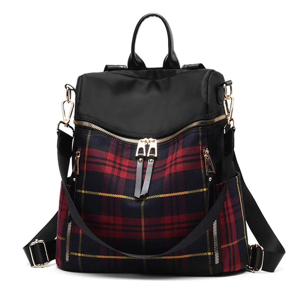 【まとめ買いで最大1000円OFFクーポン!】【送料無料】リュック レディース チェック柄 ナイロン 防水 軽量 人気 リュックサック 大人 女の子 通勤 通学 旅行
