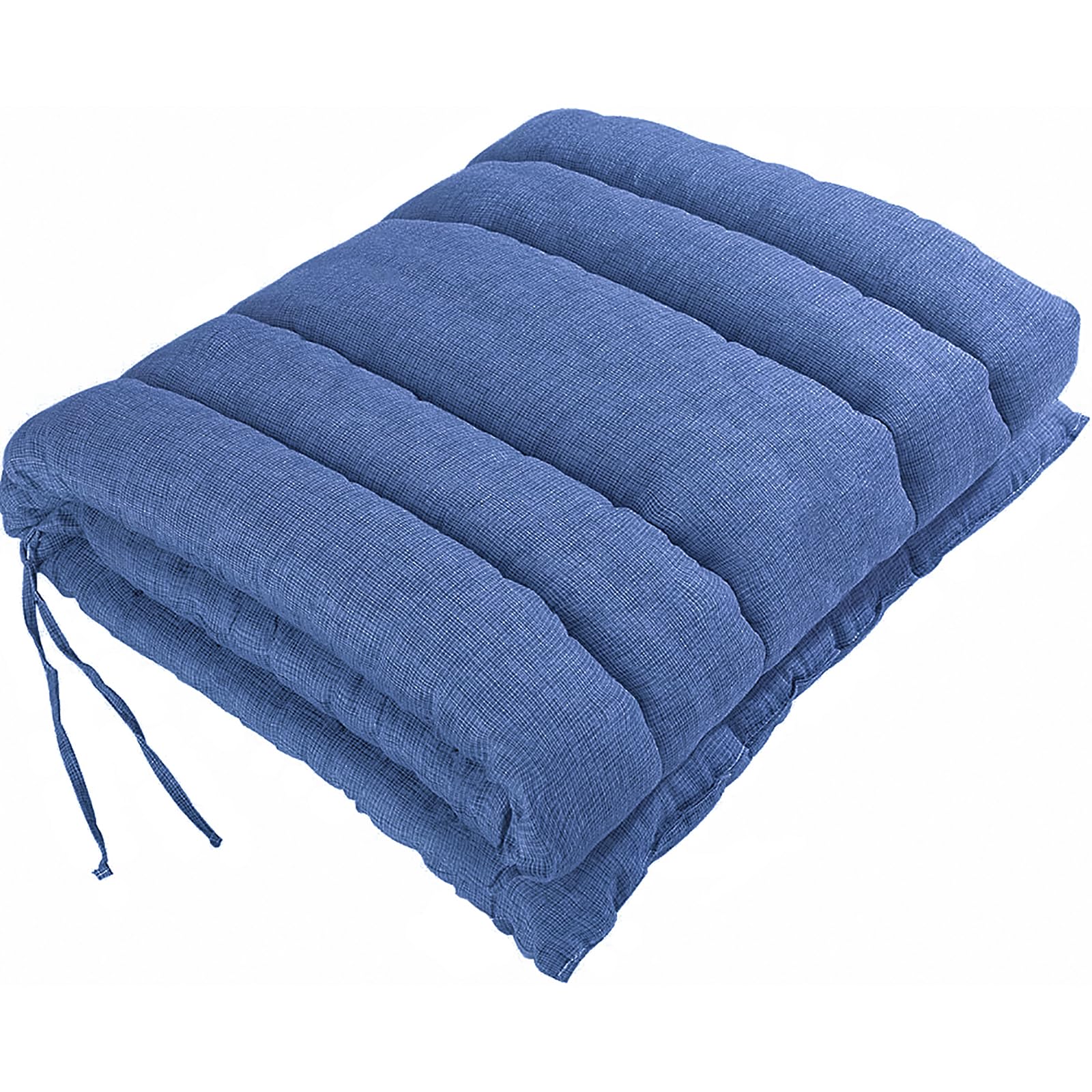 【まとめ買いで最大1000円OFFクーポン!】【送料無料】しじら織り ごろ寝マット シングル 綿100％ 肌に優しい ? sunnyskies 吸汗速乾 軽量 防臭 防ダニ 厚手 うたた寝 洗える (ブルー（70*130cm）)