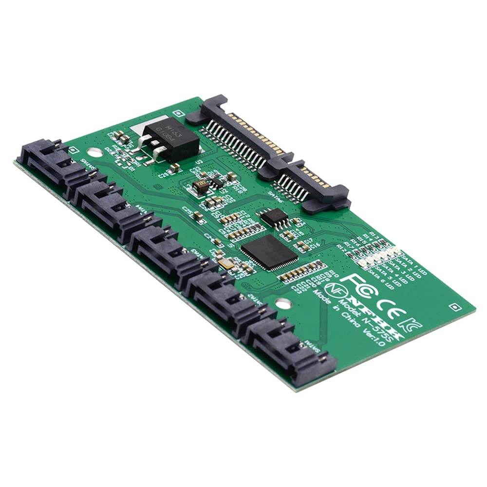【まとめ買いで最大1000円OFFクーポン!】【送料無料】6 Gbps SATA 3.0 1から5分岐器ポートHUBアダプタ変換器PM乗算器ポートセレクタJMB 575