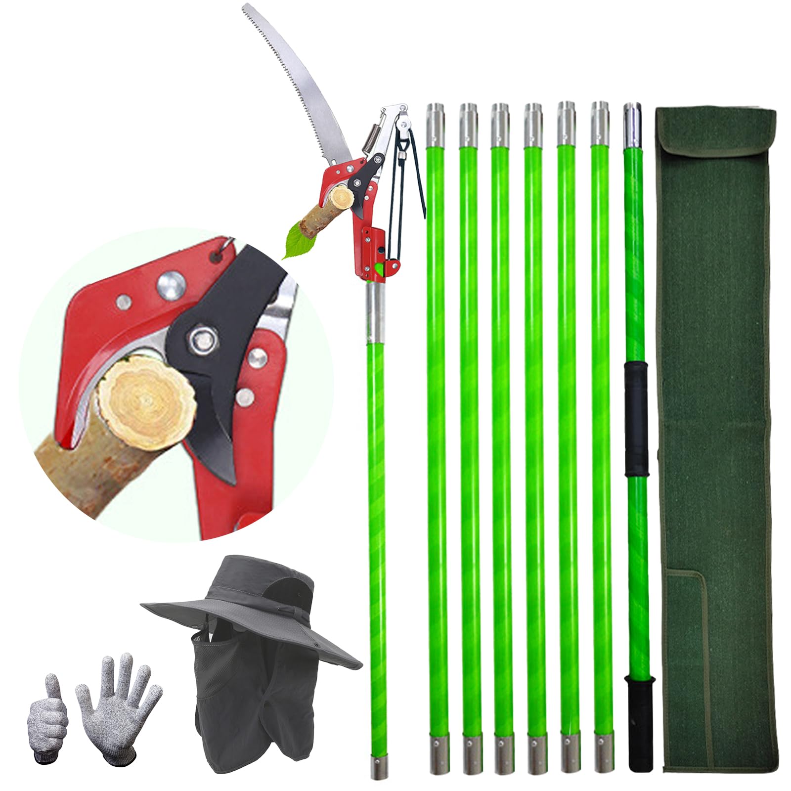 【まとめ買いで最大1000円OFFクーポン!】【送料無料】2-8M 高枝切りバサミ 高枝ノコギリ 両用 ロープ式 剪定 枝切り 枝打ち 高枝切り鋏 高さ調節 収納簡単 絶縁 長い 高枝鋸 枝切りバサミ 高所太枝切鋏 耐久性 多機能 園芸 ガーデン 業務用 林業用 家庭用