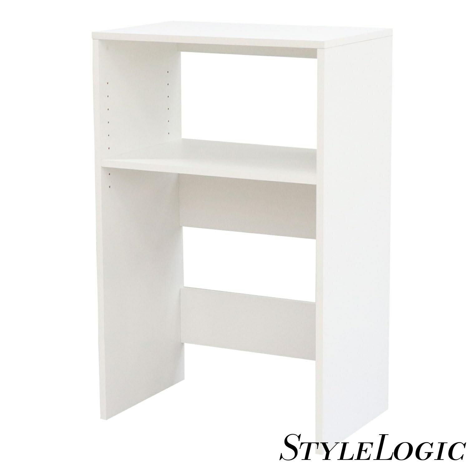 【まとめ買いで最大1000円OFFクーポン!】【送料無料】ゴミ箱上レンジ台97 幅61.6×奥行39.5×高さ97.4cm ホワイト GUR-9761