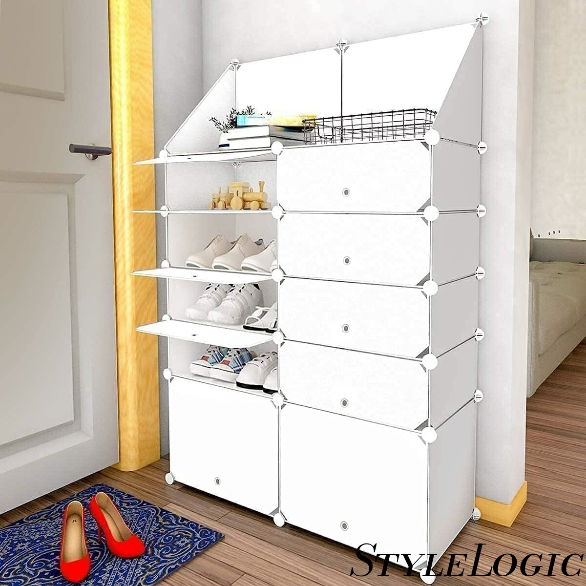 楽天市場】収納棚 diy キット（下駄箱・シューズボックス｜玄関収納