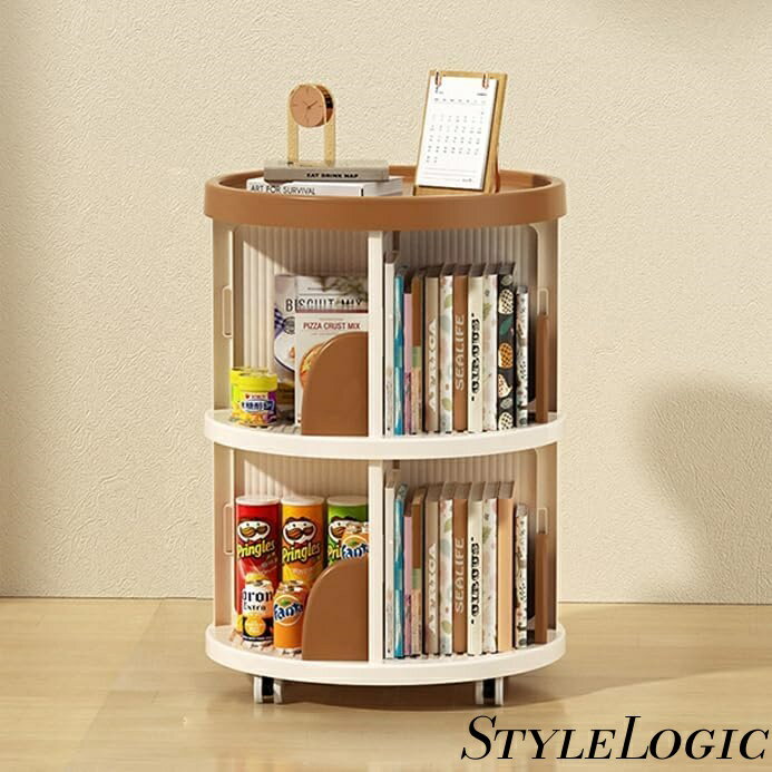 【まとめ買いで最大1000円OFFクーポン!】【送料無料】ブックシェルフ 書棚 収納棚 収納ラック 【回転可..