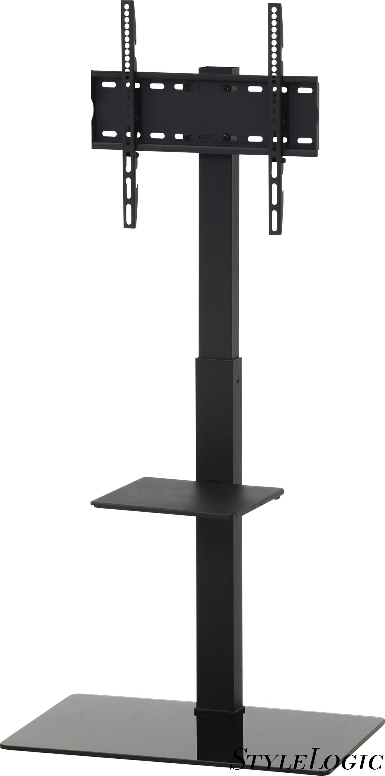 テレビをすっきり配置するTVスタンドサイズ:幅65×奥行40×高さ146cm本体重量:14.8kg耐荷重:40kg材質:構造部材:強化ガラス,スチール,プラスチック/表面加工(スチール):エポキシ樹脂塗装※お客様組立商品です。テレビをすっき...