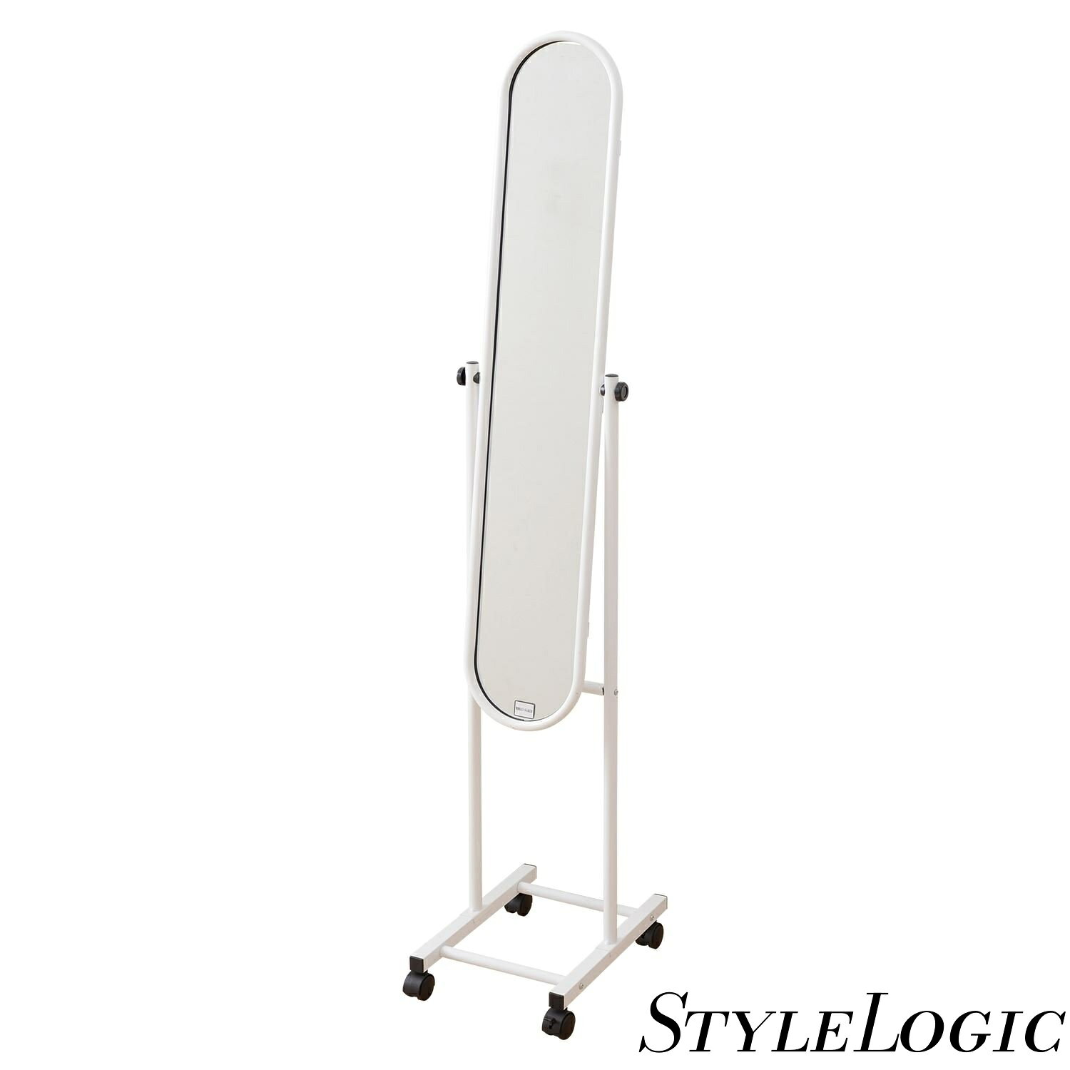 【まとめ買いで最大1000円OFFクーポン!】【送料無料】スタンドミラー キャスター付き ホワイト CTM-11(WH)