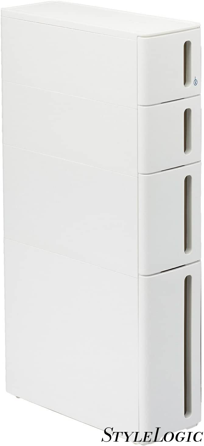 サンカ 隙間収納 完成品 ストランティ ドロアーC ホワイト 色(幅17×奥行45×高さ85cm) squ+ DC-2101WH 日本製