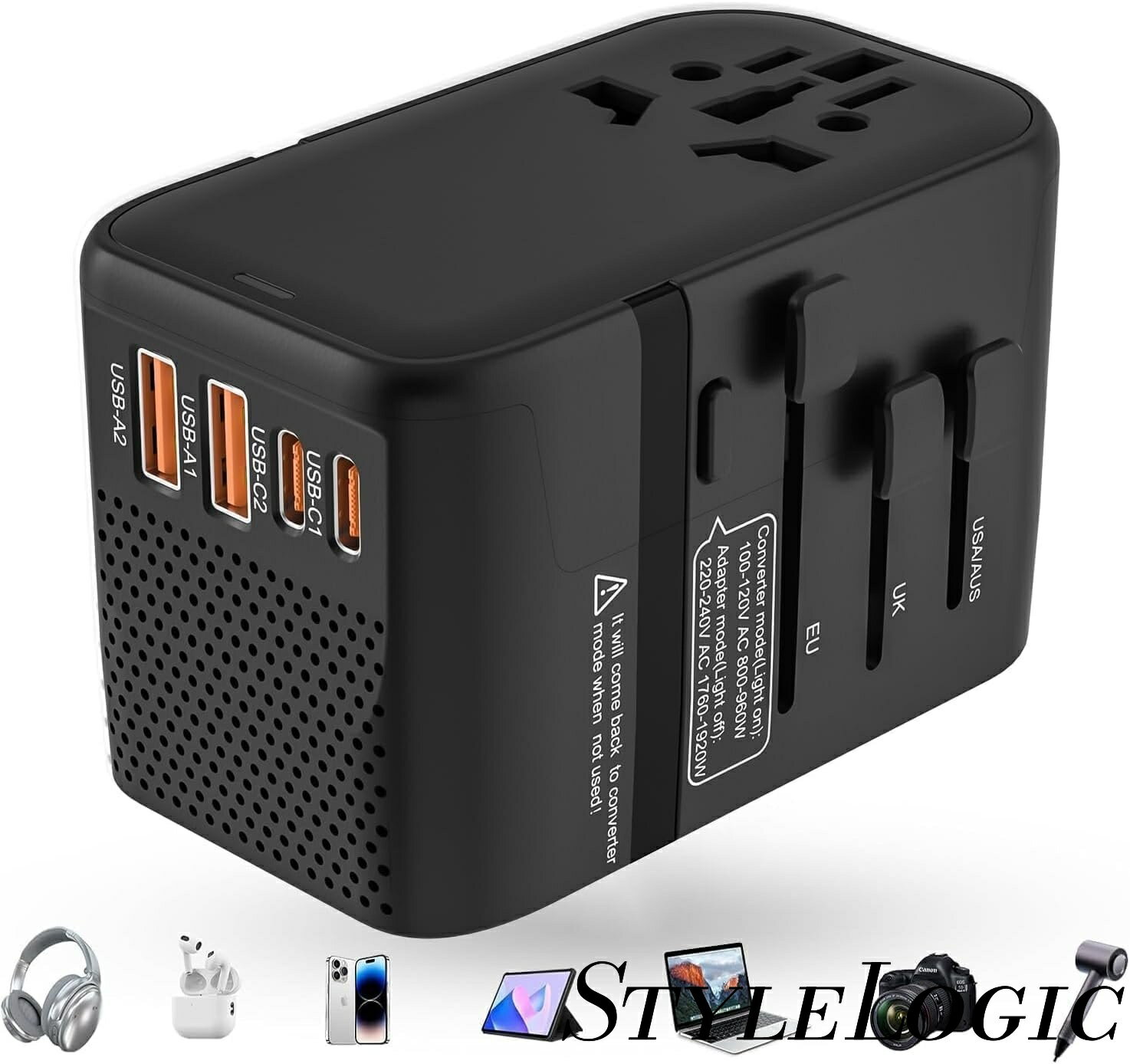 【まとめ買いで最大1000円OFFクーポン!】【送料無料】220Vから100V 変圧器 海外旅行用 海外コンセント..