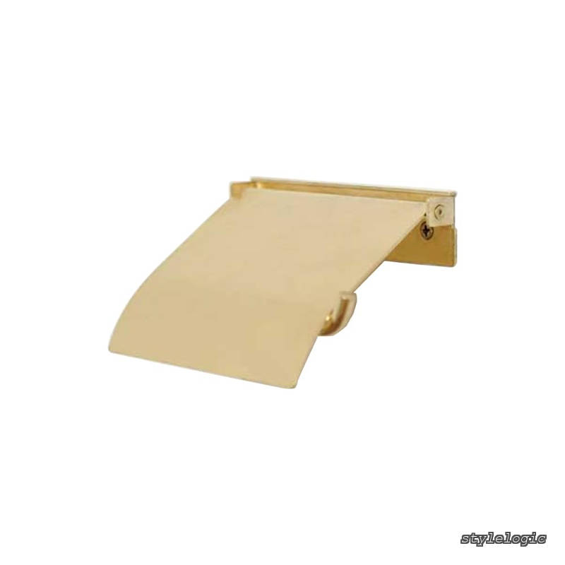 【送料無料】アクシス ペーパーホルダー flap ブラス HS3043 1連 シングル トイレットペーパーホルダー 真鍮 DIY トイレ収納