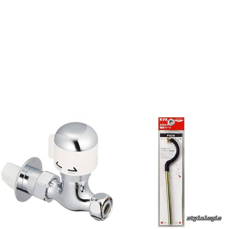 Rakuten - 【送料無料】混合栓用分岐金具 ZK5011PN + 分岐止水栓 K19STU + 台付きシングルレバーカートリッジ取外し工具 PG26