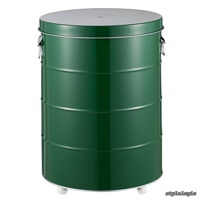 【送料無料】渡辺金属工業 オバケツ ライスストッカー 30kg キャスター付 グリーン RS30G