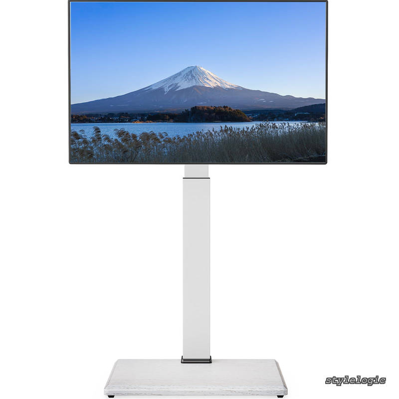 【送料無料】テレビスタンド 壁寄せ ハイタイプ 30~60インチ テレビ台 tvスタンド tv stand 耐荷重40kg VESA75x75mm~VESA400x400mm 8段階高さ調整 左右±40度首振り 上下±5度調整 木目調ホワイト