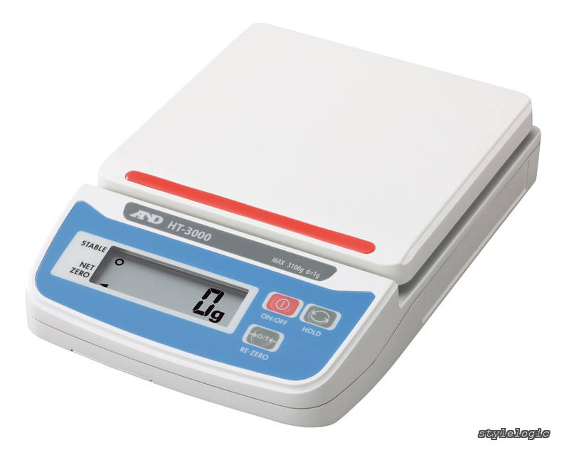 【送料無料】デジタルはかり HT-3000 ≪ひょう量:3100g 最小表示:1g 皿寸法:132(W)*130(D)mm 検定無≫ ホワイト