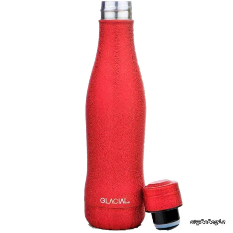 乐天商城 - 【送料無料】水筒 400ml 炭酸対応 真空断熱 ステンレスボトル 保温 保冷 高性能 北欧デザイン ギフト対応 (リアルレッド 400ml)