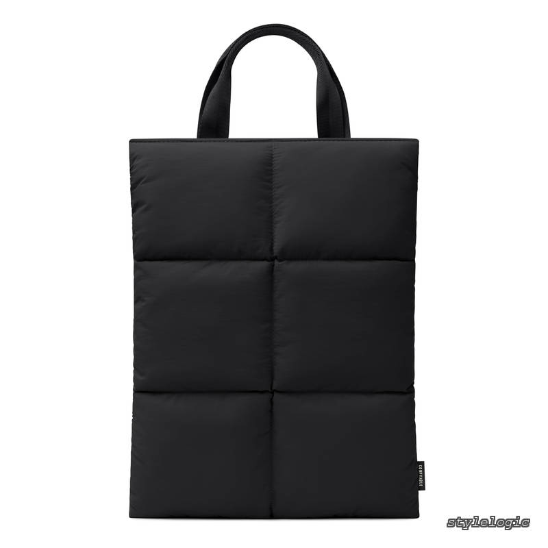 Puffy Pillow Laptop Sleeve Compatible with 16 inch MacBook Pro M4 M3 M2 M1 & MacBook Air 15-in M4 A3241 2025 M3 M2 Nylon Hidden Handle for Mac Black