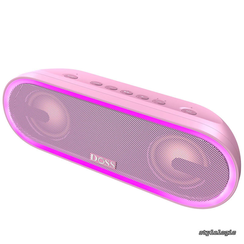 SoundBox Pro+ P300 Bluetooth スピーカー 40W 重低音 IPX6防水 ワイヤレス ポータブル 小型 スピーカー イルミネーション機能搭載 20時間連続再生 2台ペアリング Aux/TFカード対応 スマホ お風呂 車適用（ピンク）