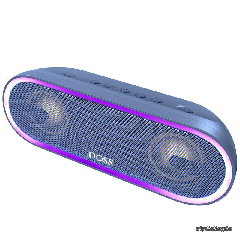 SoundBox Pro+ P300 Bluetooth スピーカー 40W 重低音 IPX6防水 ワイヤレス ポータブル 小型 スピーカー イルミネーション機能搭載 20時間連続再生 2台ペアリングAux/TFカード対応 スマホ お風呂 車適用（ブルー）