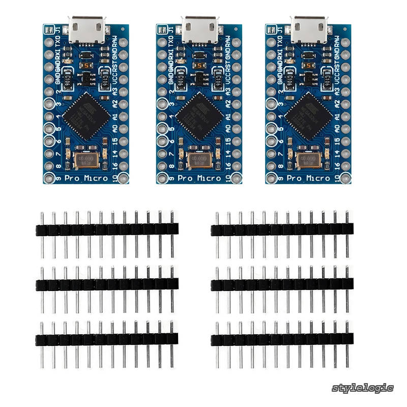 【送料無料】Micro基板 Atmel mega 32U4 5V/16MHz Module Board マイクロコントローラーボード Arduino互換 Leonardo Replace Atmel mega 328 Arduino互換 Pro Miniと互換 3個セット