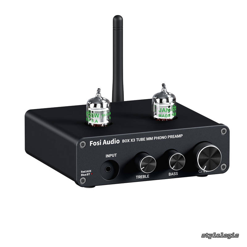 Audio BOX X3 フォノ 6J1真空管プリアンプ MMフォノグラフ用ターンテーブルプリアンプ Bluetooth 5.0 ミニ ステレオ Hi-Fi プリアンプ ホームオーディオシステムに最適（電源付き）