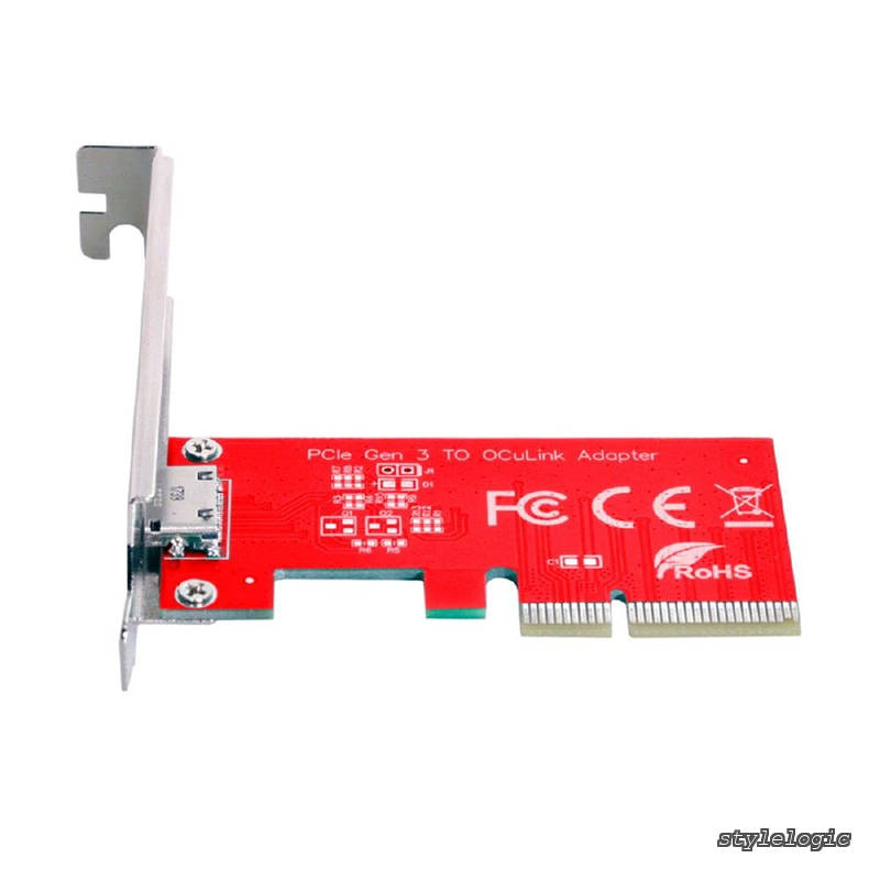 Rakuten - 【送料無料】PCI-E 3.0 Express 4.0 x4 - Oculink 外部 SFF-8612 SFF-8611 ホストアダプター ブラケット付き PCIe SSD用