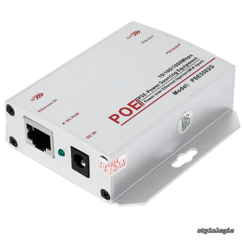 Rakuten - 【送料無料】30W PoE+ インジェクター、低電圧 DC 12-48V 入力を 48V PoE 出力に変換、IEEE802.3af/at、さまざまなシナリオに対応する DIN レールおよび壁取り付けインジェクター (PSE5502G)