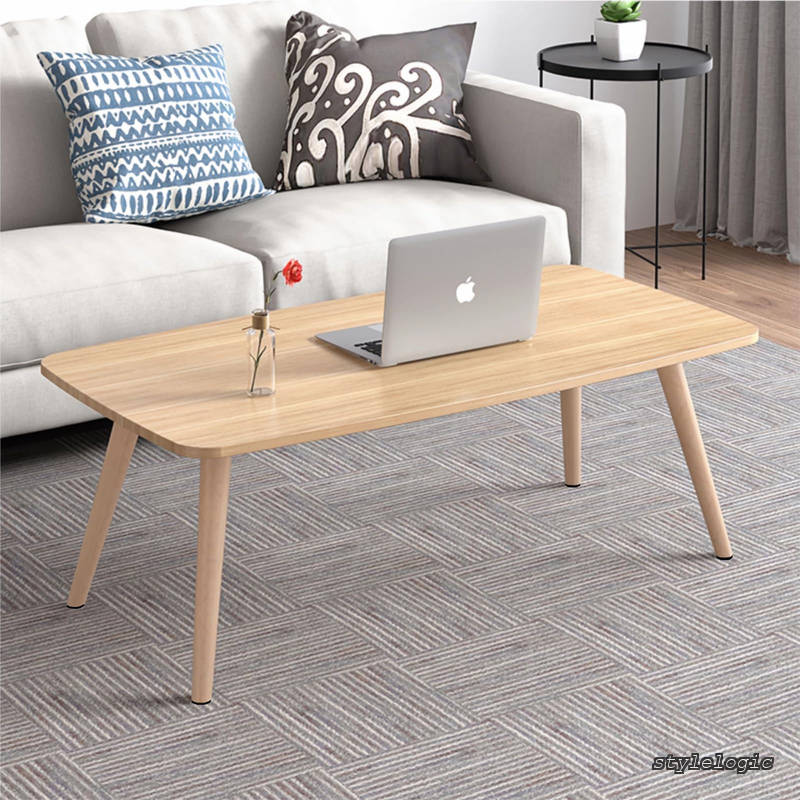 整套假发 - 【送料無料】ローテーブル センターテーブル 一人暮らし 木製 机 幅100cm×奥行50cm おしゃれ リビングテーブル コーヒーテーブル コンパクトデスク 省スペース 組立簡単 (木目調 100*50cm)