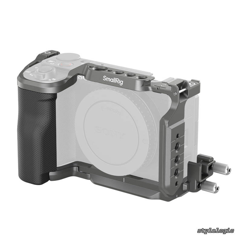ZV-E10 II用 HawkLockクイックリリースケージキット Sony対応ZV-E10 II用 HDMI用ケーブルクランプ付き 人間工学に基づいて設計されたシリコンハンドル内蔵 アルカ用クイックリリースプレート QD ソケット 4949