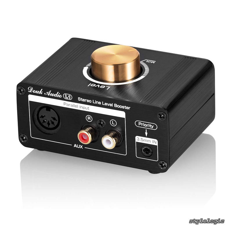【送料無料】Audio L1 ミニ ステレオラインレベルブースターアンプ オーディオプリアンプ 20dBゲイン+ボリュームコントロール