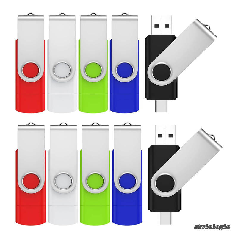 Rakuten - 【送料無料】USBメモリ 32GB 10本セット USB2.0 + Type-C デュアルコネクタ フラッシュドライブ iPhone16/15 Android スマホ パソコン タブレット Mac iPad 対応