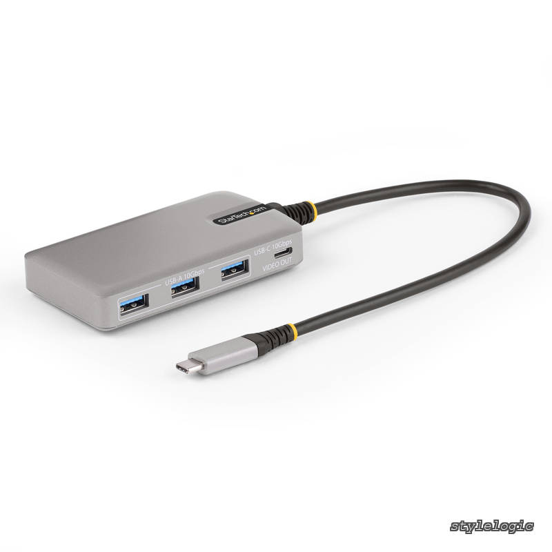 USB-Cハブ／4ポート／USB 3.2 Gen 1（10Gbps） ／3x USB-A + 1x USB-C／4K60Hz DP Altモード対応／100W Power Deliveryパススルー／30cm一体型ケーブル／モバイルモニター 映像出力／ハイスピード PD USBCハブ HB31C3A1CDPPD3