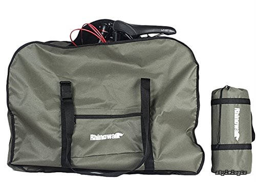 【送料無料】折りたたみ自転車 収納 バッグ 14?20インチ対応 専用ケース付き 輪行バッグ 輪行袋 サイクリング ツーリング 持ち運び 便利 グリー ン グリーン・ブラック