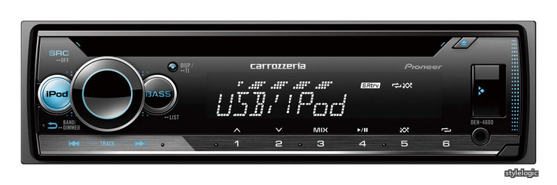 【送料無料】カーオーディオ DEH-4600 1D CD USB iPod iPhone AUX DSP カロッツェリア
