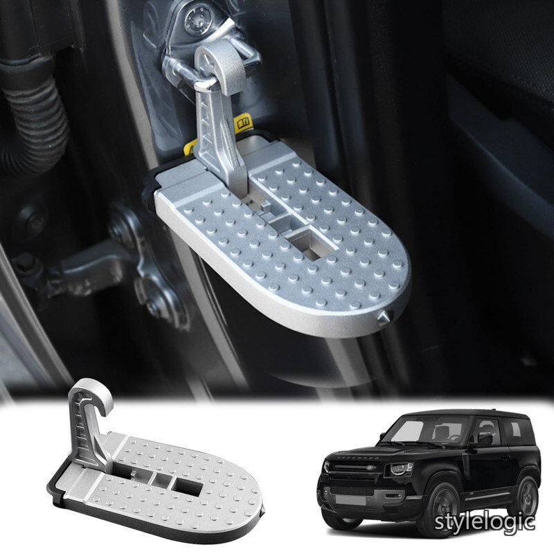 乐天商城 - 【送料無料】ディフェンダー 90/110 2020-2026専用 ドアステップ 車用サイドステップ 車のドアサイドペダル 滑り止め 多機能 折りたたみ式 安全ハンマー 洗車補助 アルミ合金製 取り付け簡単 耐荷重400kg