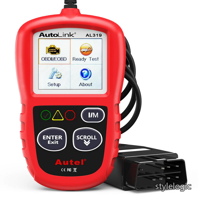 Autolink AL319 OBD2 診断機 故障コードの読み取りと消去 obd車検時エラーチェック用 自動車 診断機 エミッションモニターのステータスのチェック エンジン警告灯のオフ 日本語化可能 JOBD基準な国産車に非対応