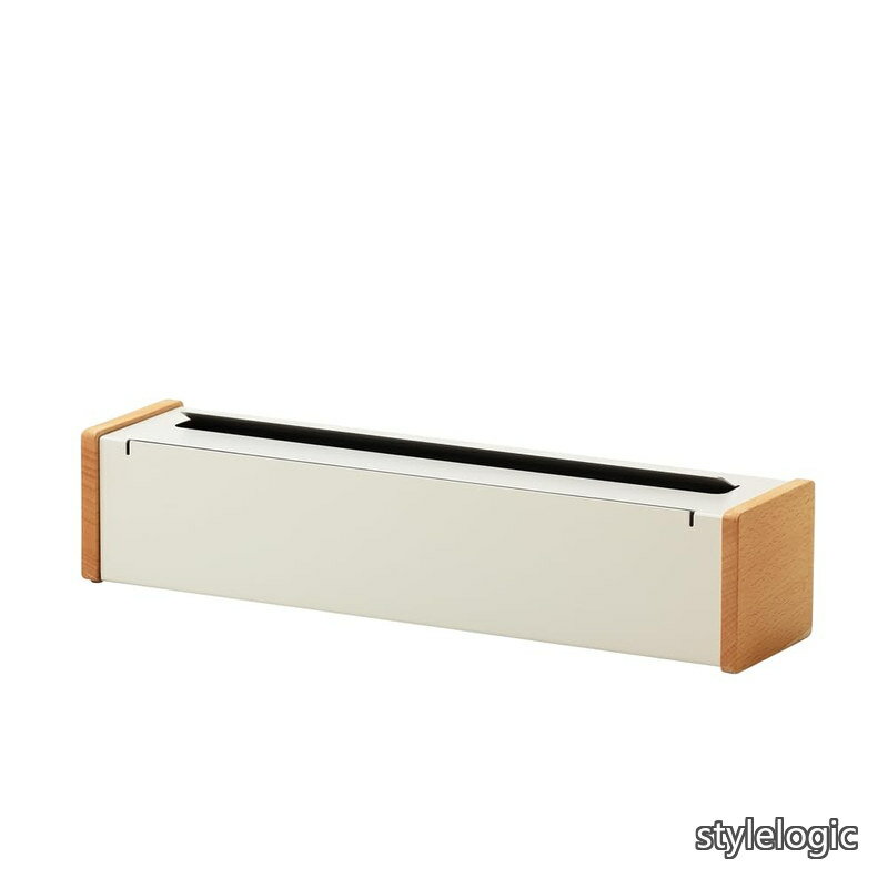 Rakuten - 【送料無料】(イデアコ) ラップホルダー 収納 幅37.5?奥行9?高さ8.5cm Wrap case 750f sand white (ラップケース 750f サンドホワイト)
