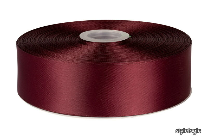 乐天商城 - 【送料無料】両面サテンリボン 横長50mm 縦長91M 花束 ギフト ラッピング #バーガンディ
