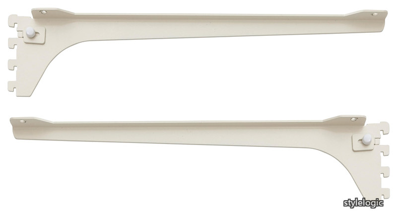 Rakuten - 【送料無料】カナモノ フツウノ ホワイト 棚板奥行450mm用ブラケット 左右セット MKTTBS-2G-W