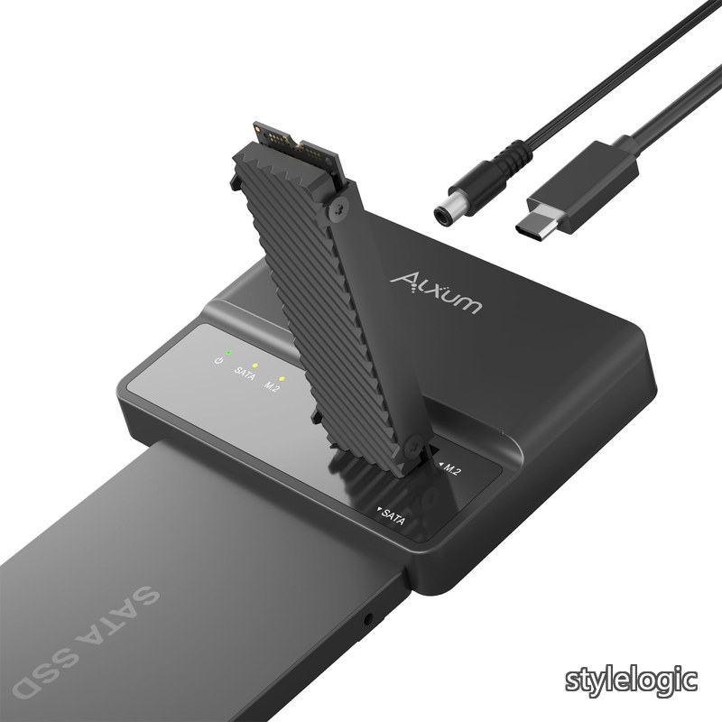 Rakuten - 【送料無料】PCIE NVME M.2とSATA 両対応 外付けSSDケース-10Gbps高速転送 USB C 3.2 ケースUSAP&TRIMをサポート 工具不要のインストール 2230/2242/2260/2280 M.2と2.5
