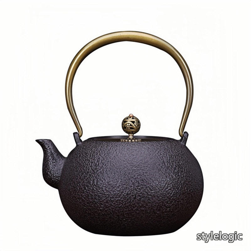 Rakuten - 【送料無料】手作り鉄器 ih対応 急須 直火可 やかん セット 鉄分補給 お茶専用 お茶セット 1.2L