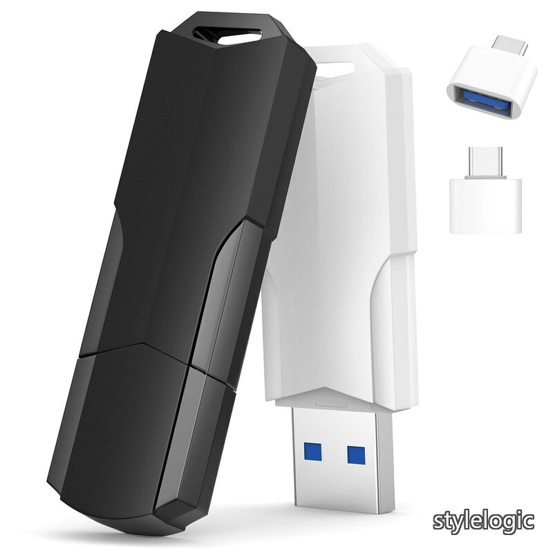 【送料無料】USBメモリ2個セット Wooolken USB 3.0 サムドライブ USB C アダプタと...