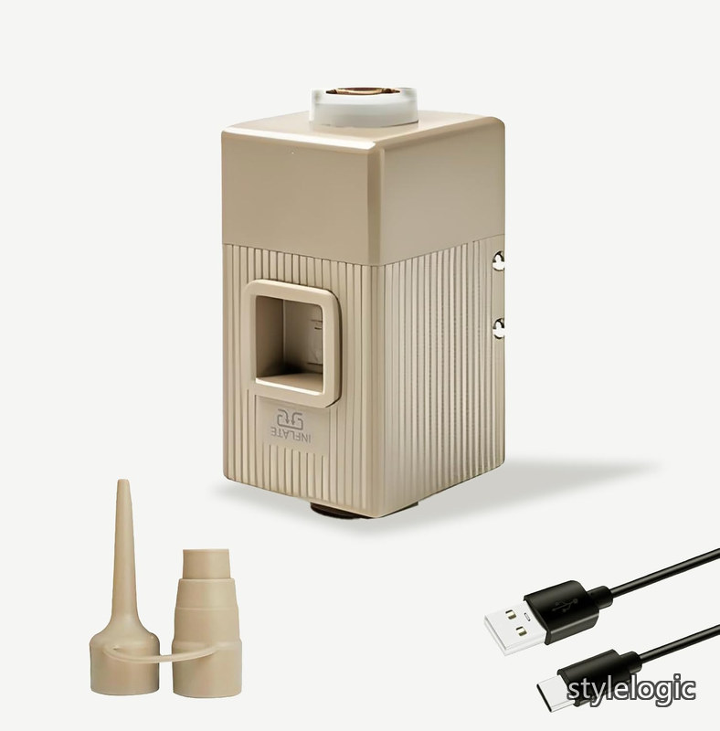 乐天商城 - 【送料無料】エアーマット用【ワンタッチ！電動排気+電動膨張+高反発スポンジ】 30秒自動膨張 50秒電動排気 高反発 無臭 静音 寝心地よい アウトドア用 持ち運び便利 災害用 収納ケース付 (ベージュ)