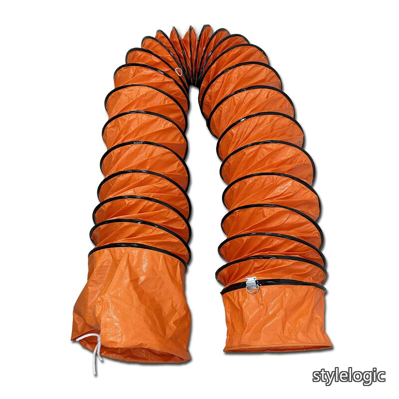 Rakuten - 【送料無料】PVCフレキシブルダクト・ダクトホース Φ250mm×20m 展開15m 折り畳み可能な収納式 換気用ホース 換気用排気管【25cm×20m】