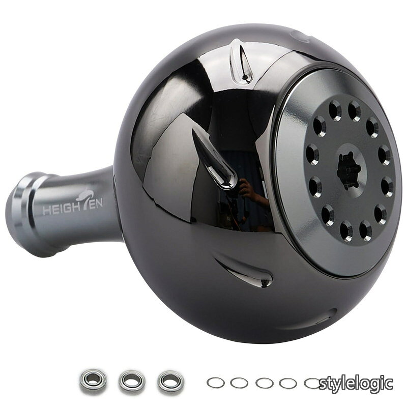 Rakuten - 【送料無料】45mm パワー リール ハンドル ノブ 4色 シマノ(Shimano) Bタイプ ダイワ(Daiwa) Lサイズ 通用 Aurora Series