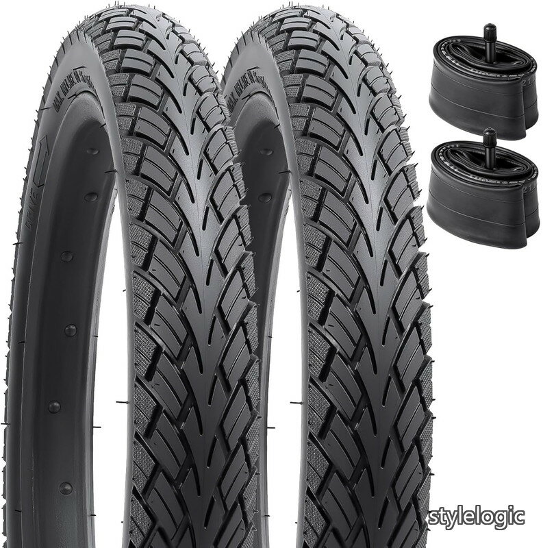 Rakuten - 【送料無料】2本セット 14 1.75 タイヤ 14x1.75 47-254 自転車タイヤ + チューブ 米式バルブ32mm 適用 14インチ 1.75 子供用自転車、ロードバイク Y-223