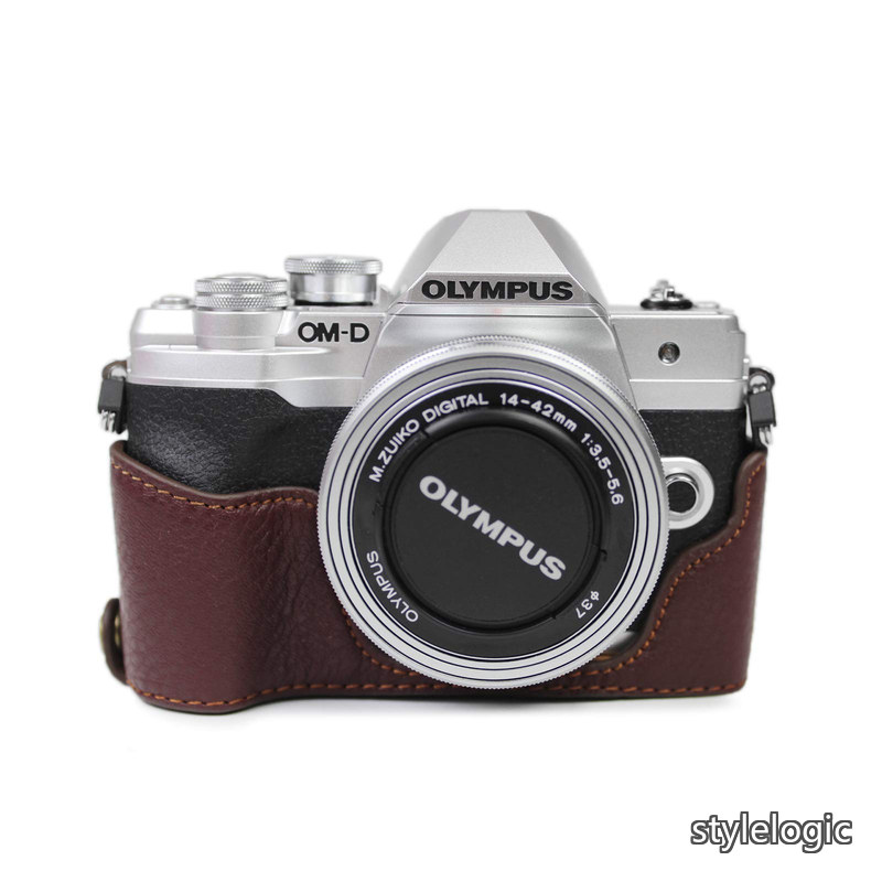 【送料無料】OLYMPUS E-M10 MarkIV用 ハーフケース em10 mark4 ケース 本革（コーヒー）