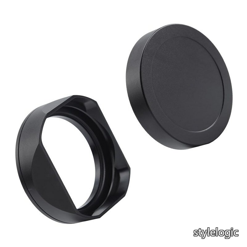 Rakuten - 【送料無料】4/45P スクエアメタルレンズフード レンズキャップ付き Hasselblad XCD 45mm f/4 P カメラ に対応 金属アクセサリー (黒)