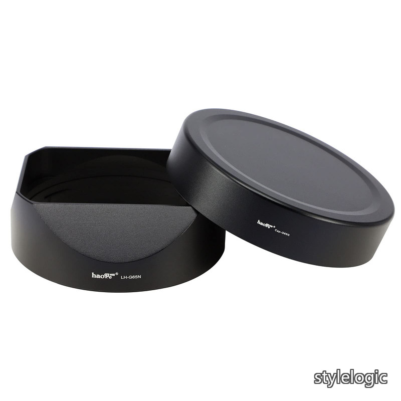 【送料無料】にとって 富士 XF GF 63mm F2.8 R WR用 and Fuji GF 45mm F2.8 R WR Fujinon GF 63mm F2.8、GF 45mm F2.8レンズフード、メタルフロントキャップ付き